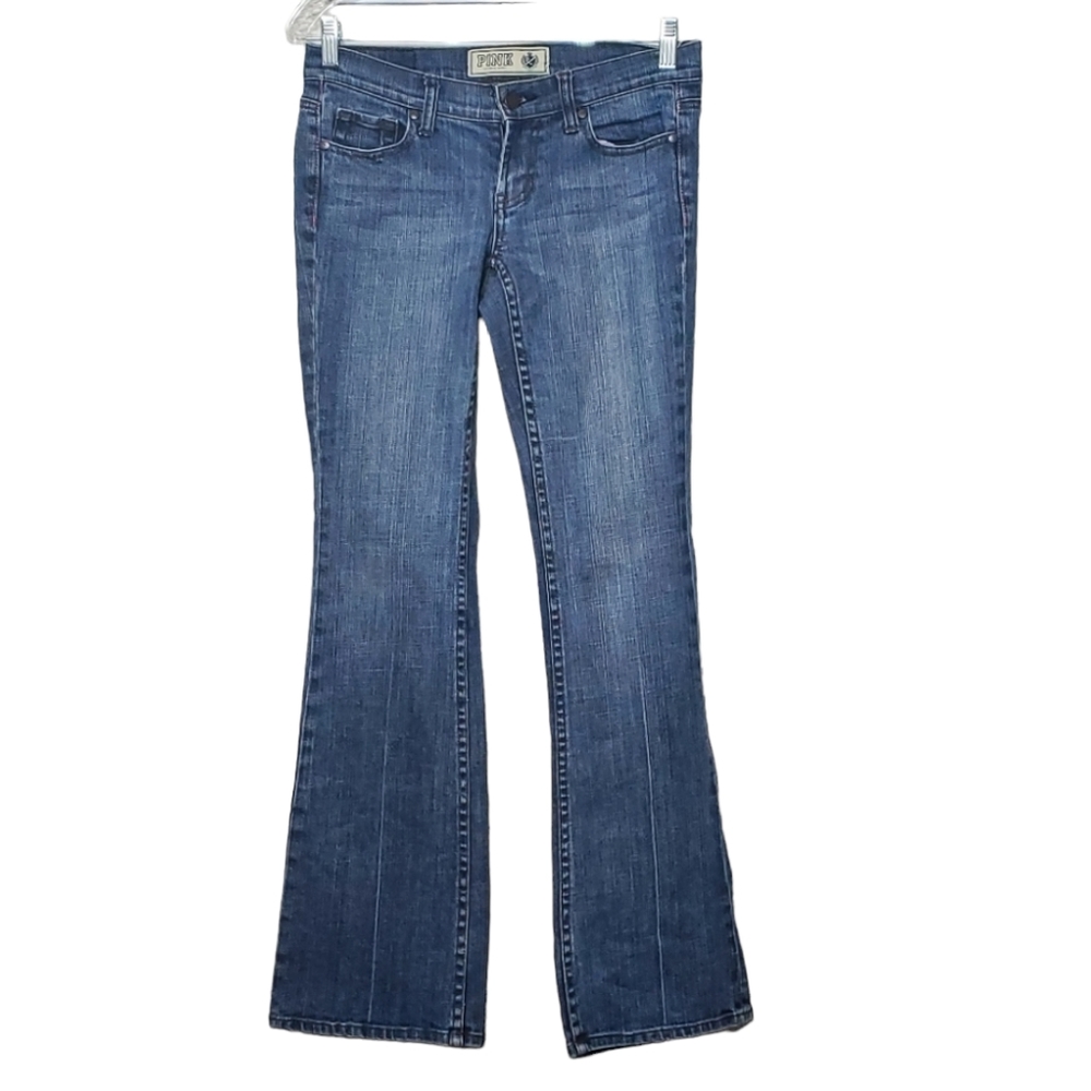 VS PINK Mid-Rise Boot Cut Jeans, Size 2S